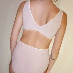 Intimates Baserange High Waist Pam Underwear In Laut/Pink Contrast