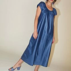 Maryam Nassir Zadeh Lantern Dress In Ink Clothing