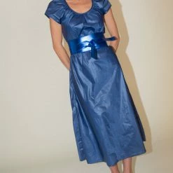 Maryam Nassir Zadeh Obi Belt In Lapis Accessories