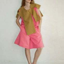 Nancy Stella Soto Piñata Sleeveless Shirt In Royal Pink