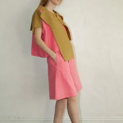 Nancy Stella Soto Piñata Sleeveless Shirt In Royal Pink