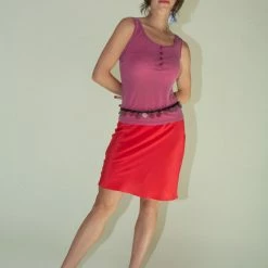 Maryam Nassir Zadeh Sublime Slip Skirt In Ruby Clothing