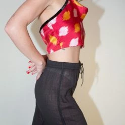 Clothing 100% Silk Carpathia Top In Pomegranate