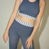 Baserange Oleta Highneck Bra In Navy Stripe Clothing