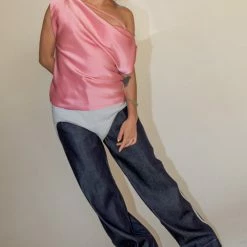 Paris Georgia Christophe Top In Dusty Pink