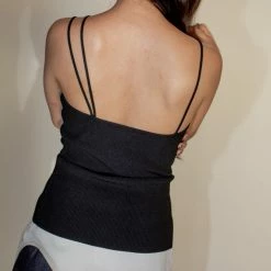 Paris Georgia Slit Singlet In Black