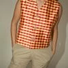 Clothing Coming Of Age Vest In Red/Yellow Gingham