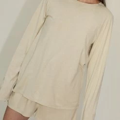 Baserange Silk Long Sleeve Tee In Oak Yellow