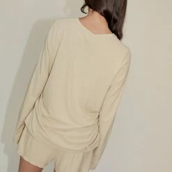 Baserange Silk Long Sleeve Tee In Oak Yellow