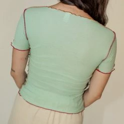 Clothing Baserange Vein Tee In Bar Green