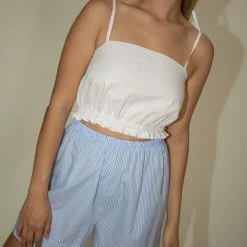 Tops Azi Cloud Top In White