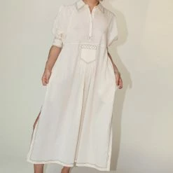 Clothing Caron Callahan Zora Dress In Cream