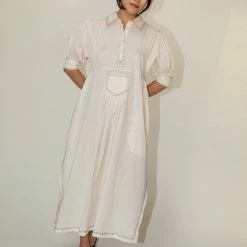 Clothing Caron Callahan Zora Dress In Cream