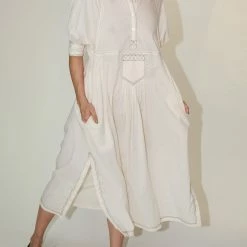 Clothing Caron Callahan Zora Dress In Cream