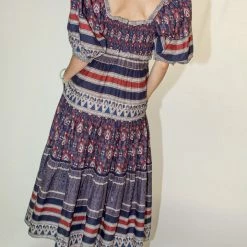 Deals π Sea NY Tasha Print Short Sleeve Tiered π Dress In Navy β 7 Sea NY Tasha Print Short Sleeve Tiered Dress In Navy