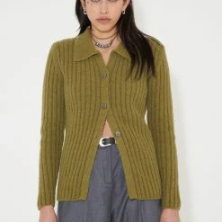 Our Legacy Fine Polo In Swamp Green Alpaca Clothing