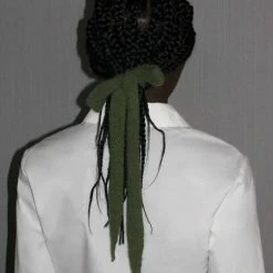 Paloma Wool Sue Bow In Dark Khaki Knitwear