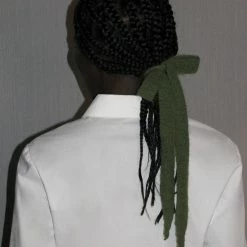 Paloma Wool Sue Bow In Dark Khaki Knitwear