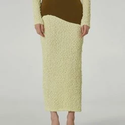 Paris Georgia Popcorn Skirt In Butter/Caramel Clothing