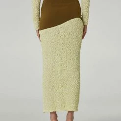 Paris Georgia Popcorn Skirt In Butter/Caramel Clothing