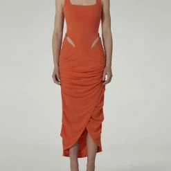Clothing Paris Georgia Mariah Dress In Tangerine