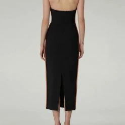 Clothing Paris Georgia Nassia Dress In Black/Coral