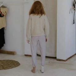 Baserange Adet Pants In Marron Melange Clothing