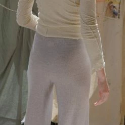 Baserange Adet Pants In Marron Melange Clothing