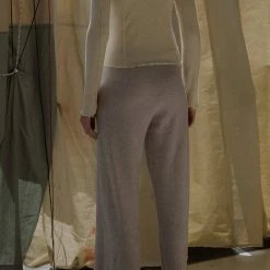 Baserange Adet Pants In Marron Melange Clothing