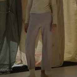 Baserange Adet Pants In Marron Melange Clothing