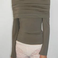 Clothing Paloma Wool Picara Top In Light Khaki Green